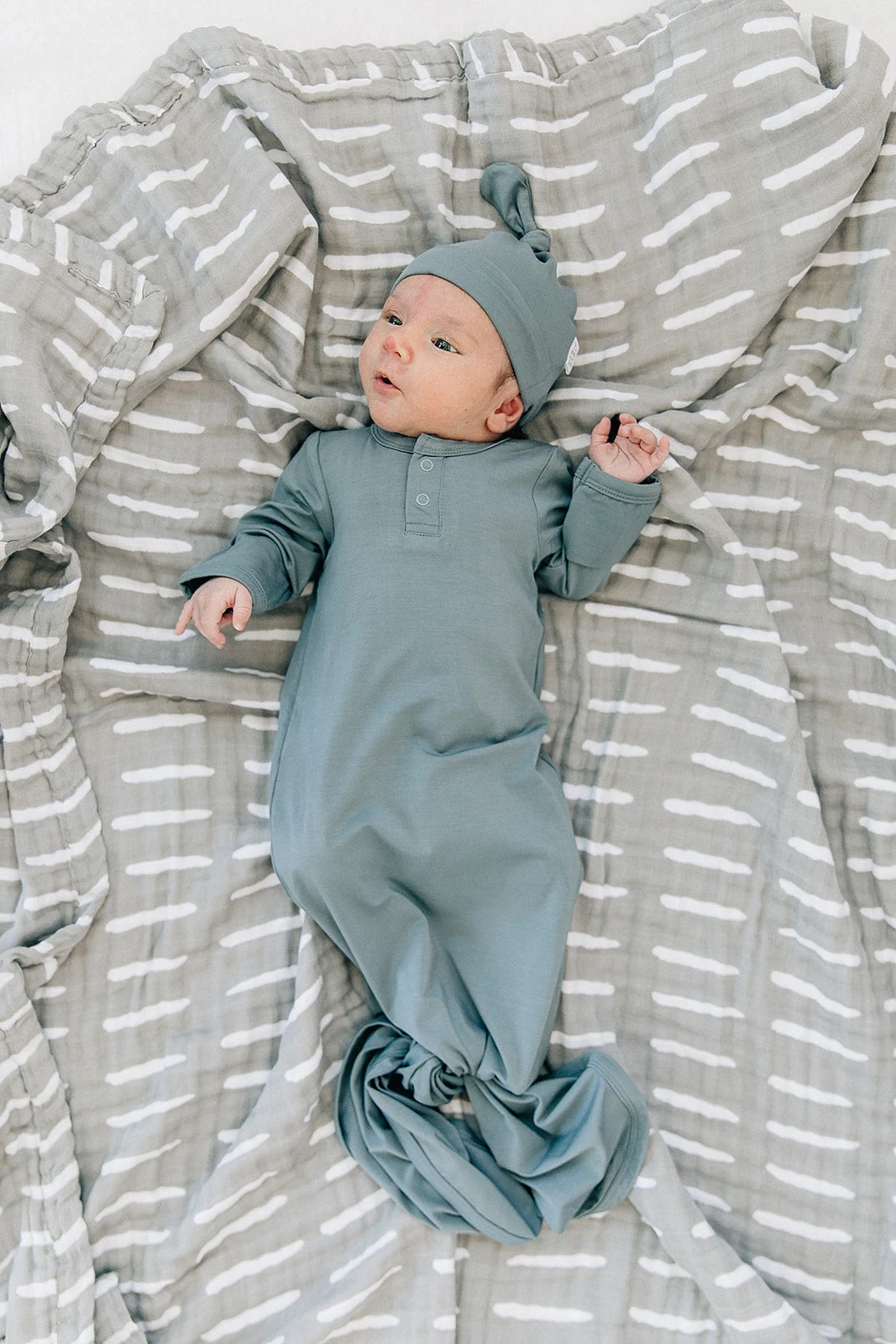 Bamboo Knot Gown | Dusty Blue 3 Bamboo Knot Gown | Dusty Blue - Image 3