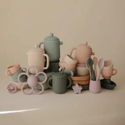 Mushie Silicone Tea Play Set 12 Mushie Silicone Tea Play Set -Tiny Baby Essentials Store 07 Mushie flat lay08.08 32