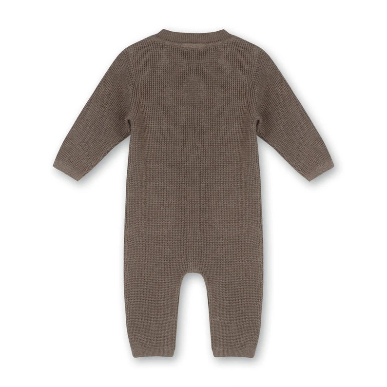 Pocket & Button Chunky Sweater Knit Baby Jumpsuit 2 Pocket & Button Chunky Sweater Knit Baby Jumpsuit - Image 2