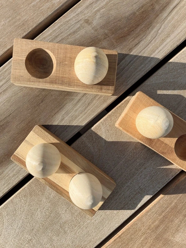 Wooden Egg Shakers With Stand 1 Wooden Egg Shakers With Stand