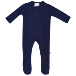 Zippered Footie | Solid Color -Tiny Baby Essentials Store 1908NV 68e7f802 ea08 4cd7 a82b b50ed7b93192