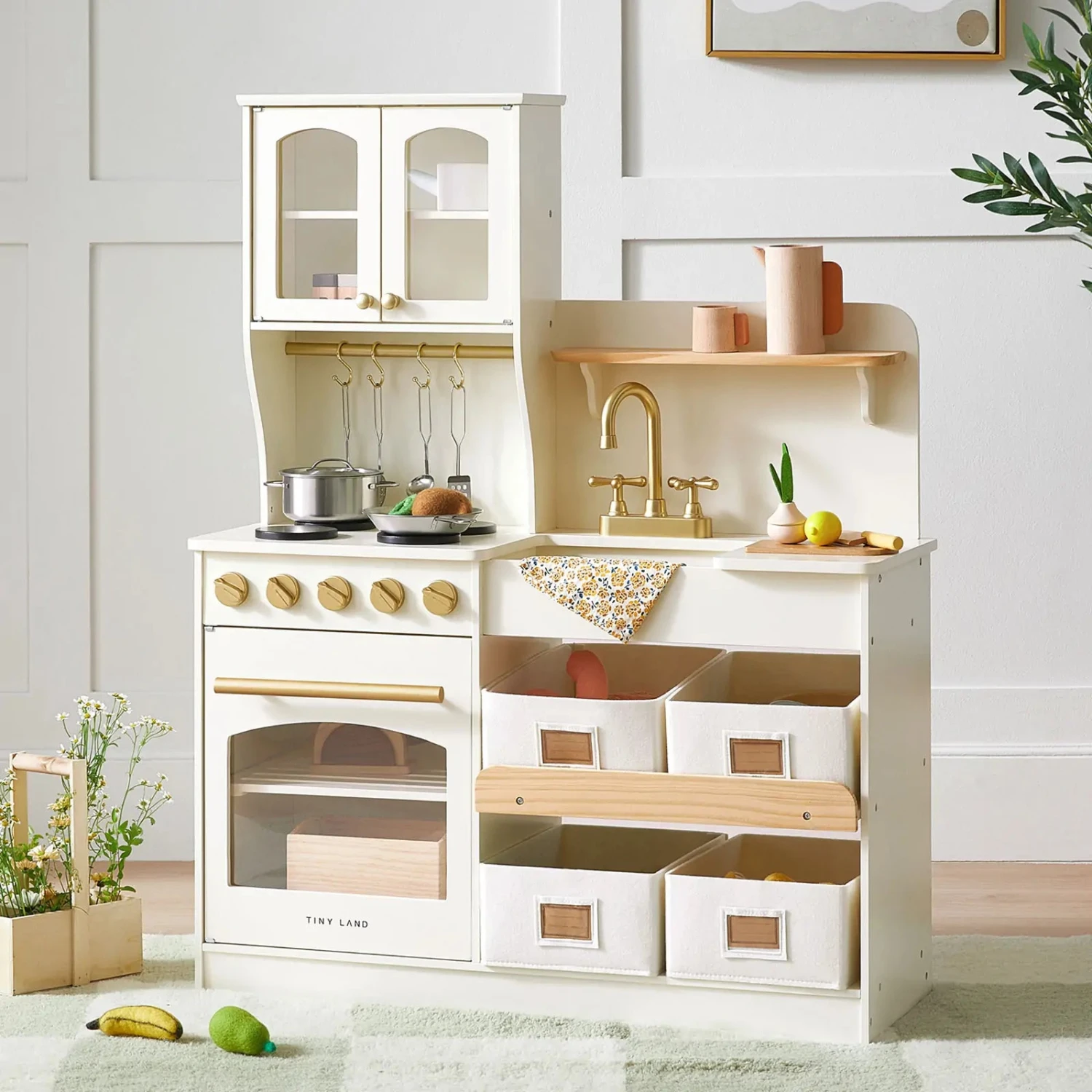 Serenity Play Kitchen - Cream 1 Serenity Play Kitchen - Cream