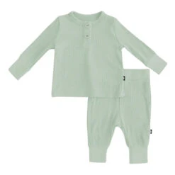 Ribbed Infant Henley Set -Tiny Baby Essentials Store 2324TY