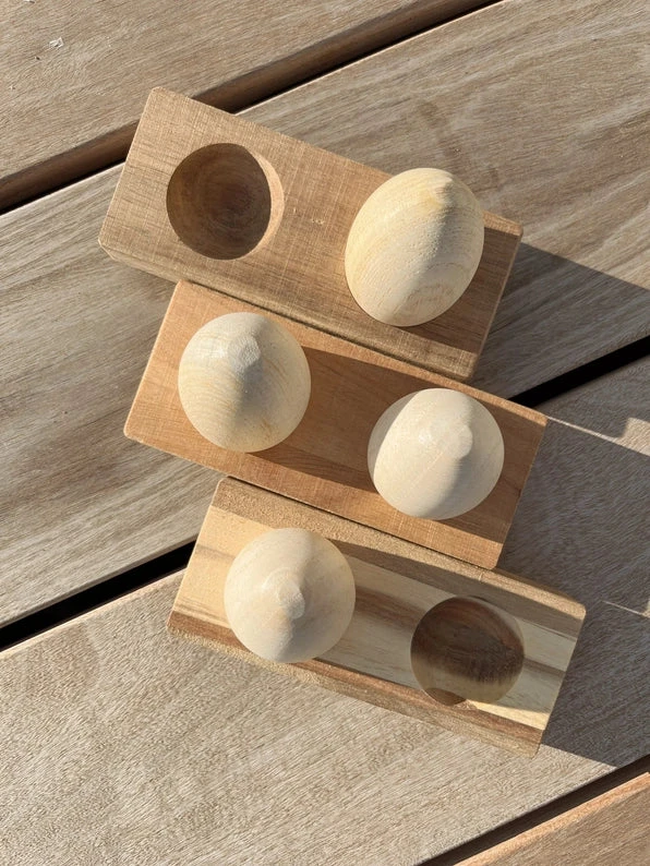 Wooden Egg Shakers With Stand 2 Wooden Egg Shakers With Stand - Image 2