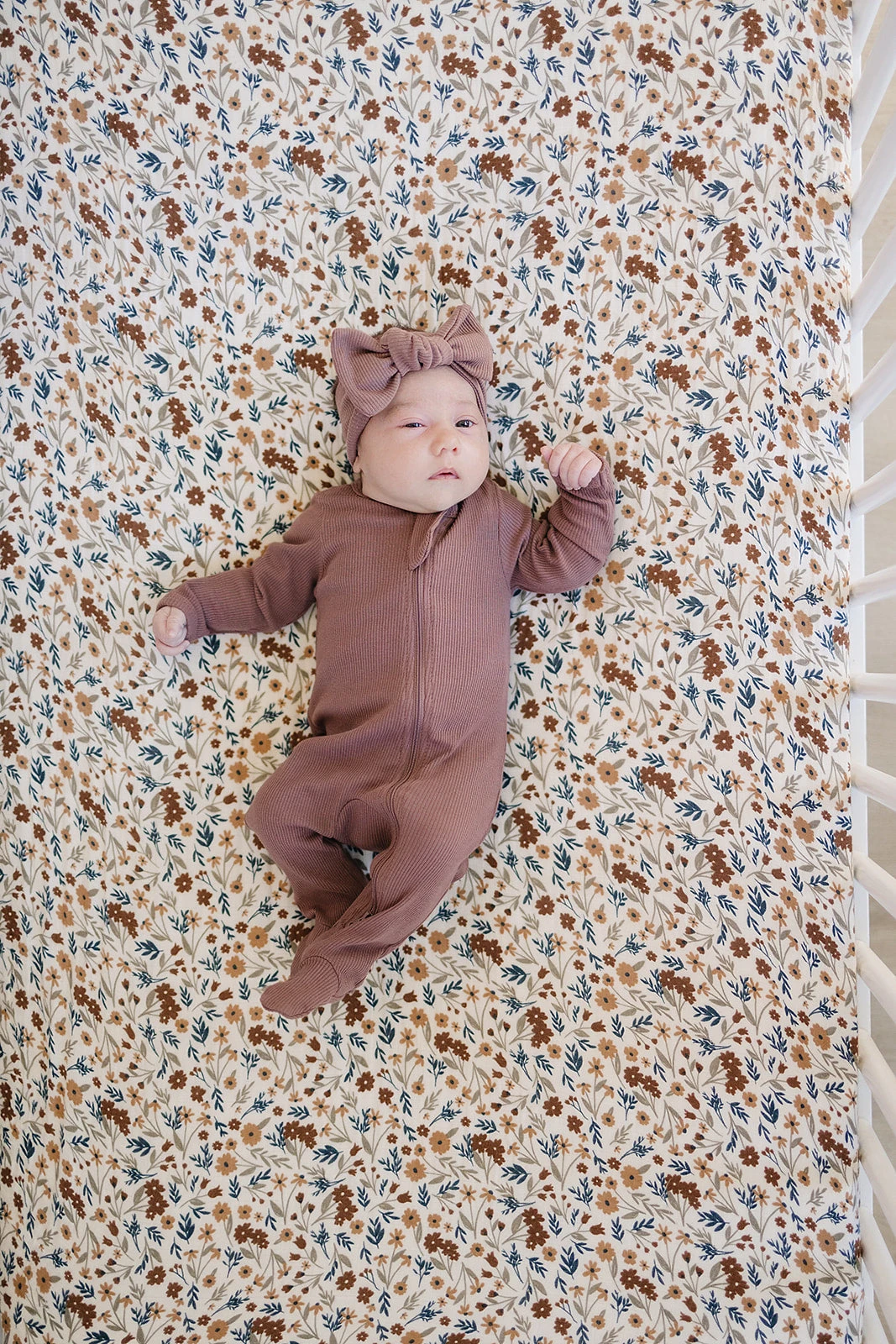 Muslin Crib Sheet | Harvest Floral 5 Muslin Crib Sheet | Harvest Floral - Image 5