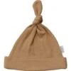 Organic Ribbed Newborn Knot Hat | Cafe