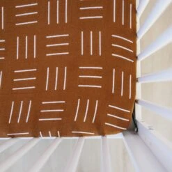 Muslin Crib Sheet | Mustard Mudcloth
