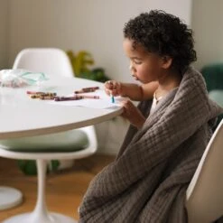 Cotton Muslin Quilted Throw - Mocha 19 Cotton Muslin Quilted Throw - Mocha -Tiny Baby Essentials Store 4Q4A6465