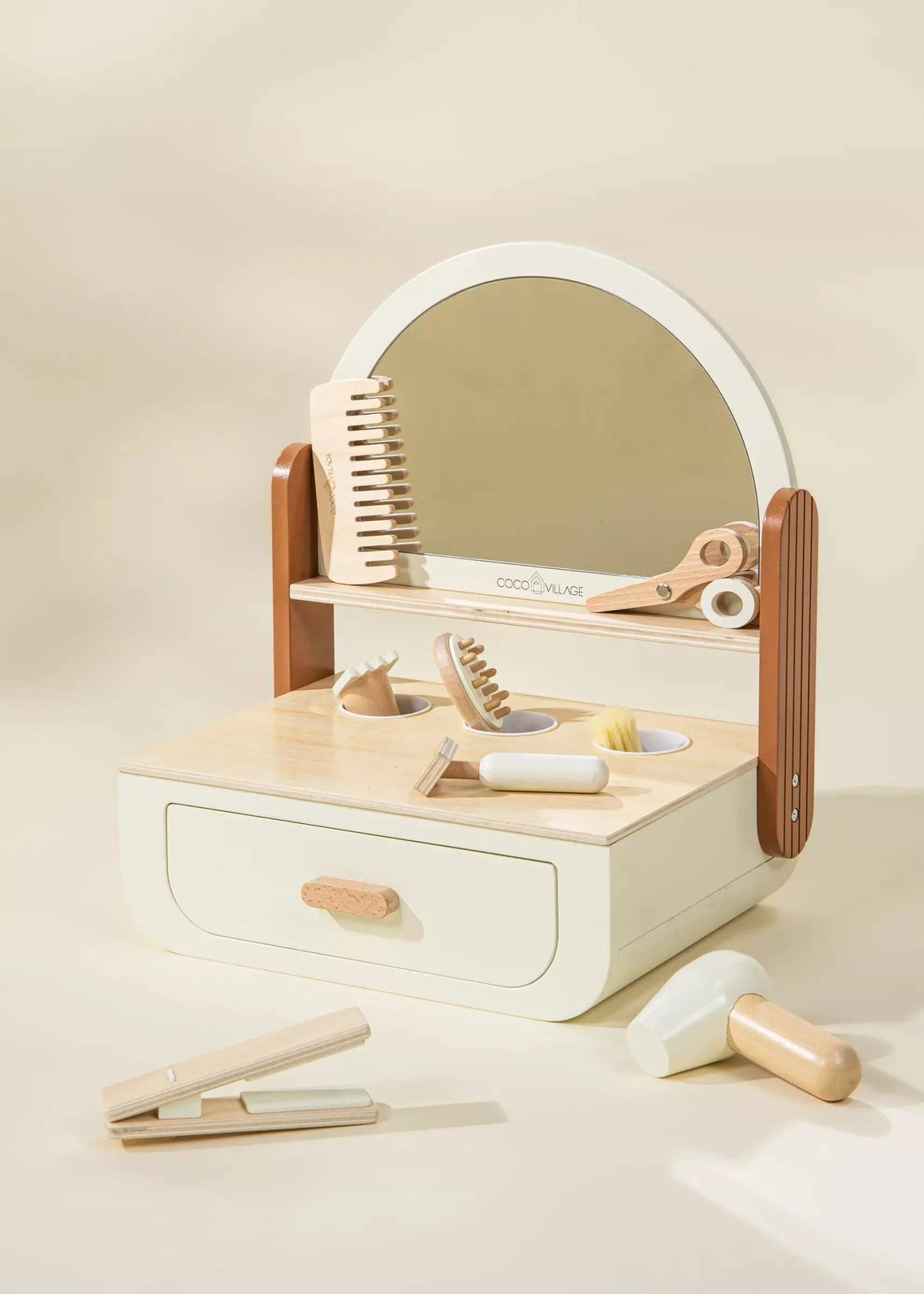Wooden Beauty Station Playset 1 Wooden Beauty Station Playset