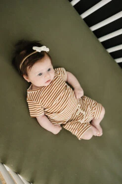 Bamboo Stretch Crib Sheet | Olive 17 Bamboo Stretch Crib Sheet | Olive -Tiny Baby Essentials Store 535A2137 websize