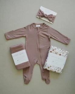 Bamboo Zipper | Dusty Rose 6 Bamboo Zipper | Dusty Rose -Tiny Baby Essentials Store 535A3657 websize 3
