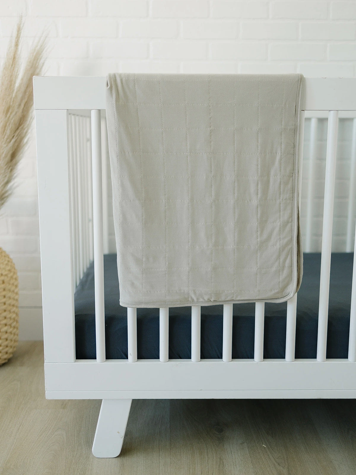 Bamboo Stretch Crib Sheet | Charcoal 5 Bamboo Stretch Crib Sheet | Charcoal - Image 5