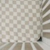 Muslin Crib Sheet | Taupe Checkered