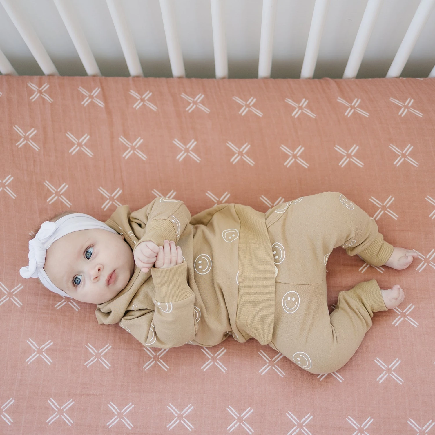 Muslin Crib Sheet | Just Peachy 4 Muslin Crib Sheet | Just Peachy - Image 4