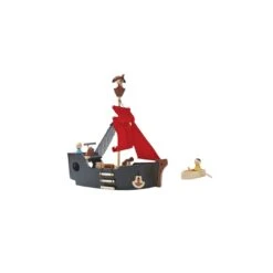 PlanToys Pirate Ship 5 PlanToys Pirate Ship -Tiny Baby Essentials Store 6114 Packshot 03