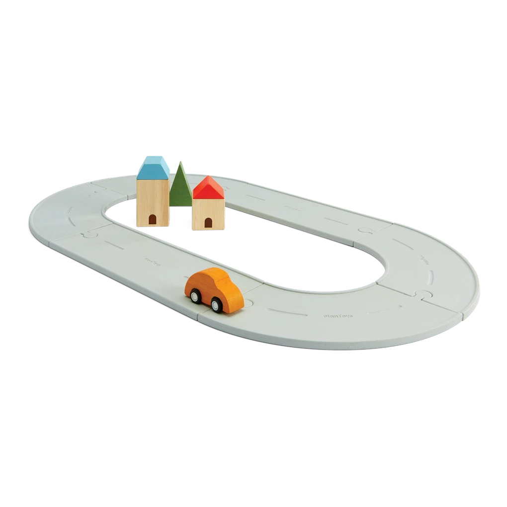 PlanToys Rubber Road & Rail Set - Small 1 PlanToys Rubber Road & Rail Set - Small