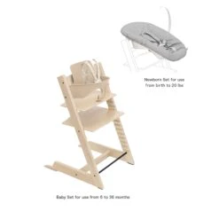 Stokke Tripp Trapp High Chair² With Newborn Set -Tiny Baby Essentials Store 661100 Natural 2