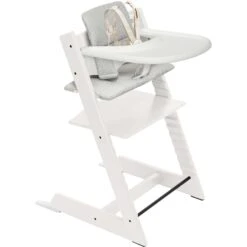 Tripp Trapp High Chair² With Cushion + Stokke Tray -Tiny Baby Essentials Store 661800 White Lead Image
