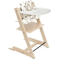 Tripp Trapp High Chair² With Cushion + Stokke Tray -Tiny Baby Essentials Store 662500 Natural lead image
