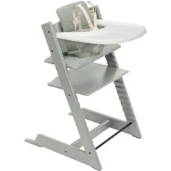 Tripp Trapp High Chair² With Cushion + Stokke Tray -Tiny Baby Essentials Store 662700 Glacier Green lead image