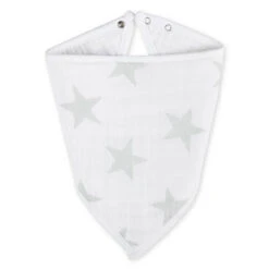 Aden + Anais Classic Bandana Bibs -Tiny Baby Essentials Store 7152 1 bib muslin bandana star grey large