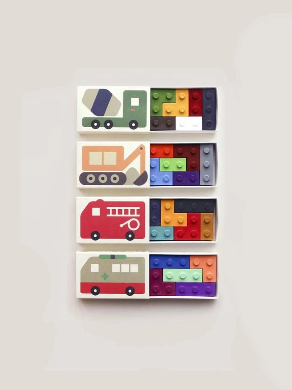 Pocket Crayons | Block Cars Set 1 Pocket Crayons | Block Cars Set
