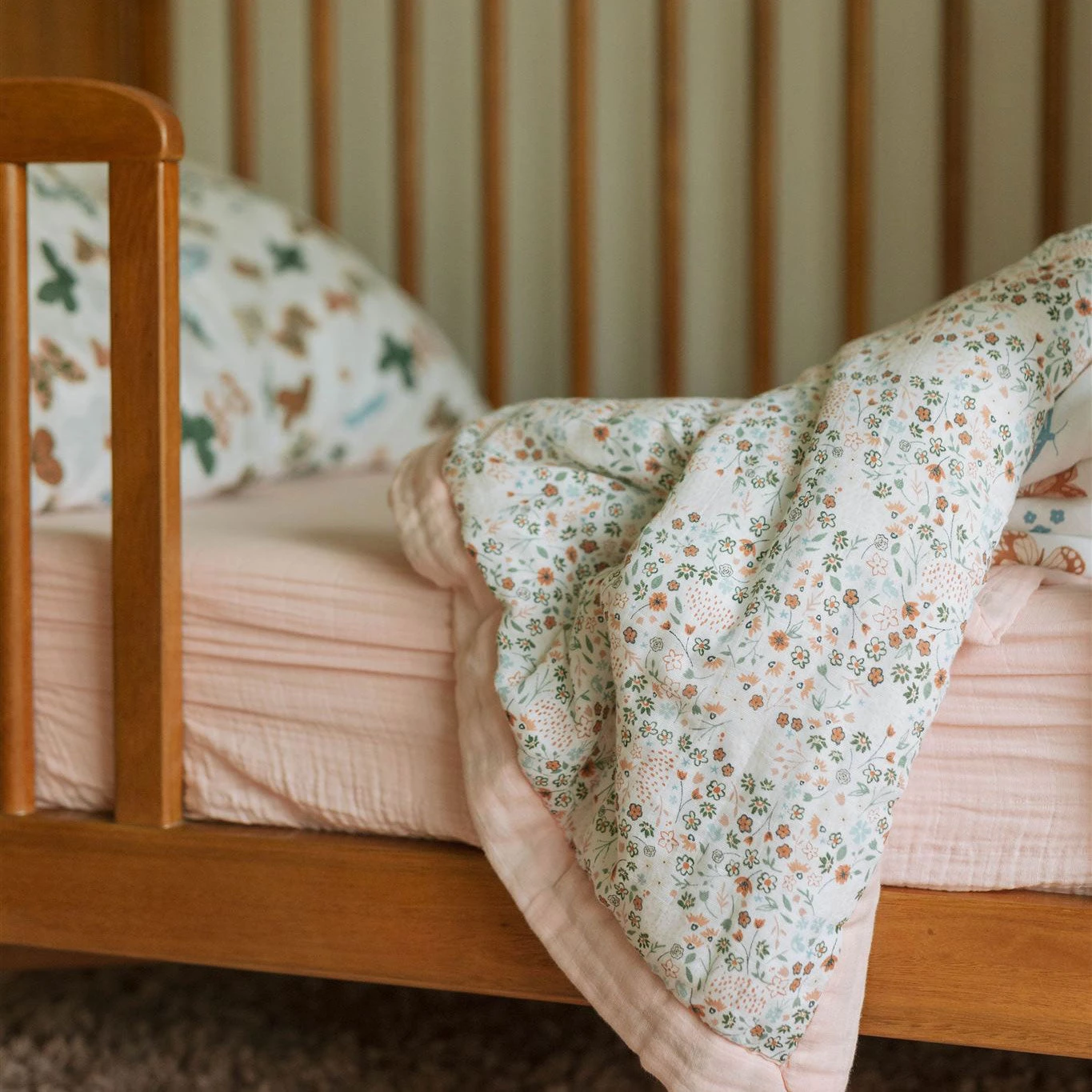 Cotton Muslin Toddler Bedding 3 Piece Set - Butterflies 10 Cotton Muslin Toddler Bedding 3 Piece Set - Butterflies - Image 10