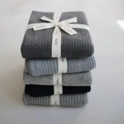 Mushie Baby Blanket | Knitted Ribbed -Tiny Baby Essentials Store Assortedknittedridgeblanket