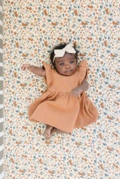 Muslin Crib Sheet | Harvest Floral 12 Muslin Crib Sheet | Harvest Floral -Tiny Baby Essentials Store B60 websize