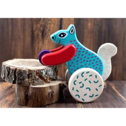 Squirrel On Wheels 7 Squirrel On Wheels -Tiny Baby Essentials Store BAJO BLUE SQUIREL PULL ALONG TOY