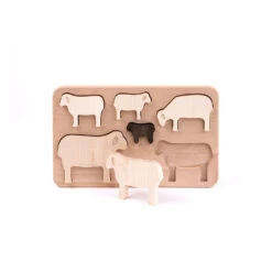 Wooden Puzzle / Sorter -Tiny Baby Essentials Store BAJO SHEEP