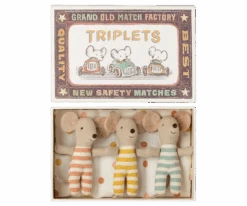 Maileg Baby Mice Triplets In Matchbox