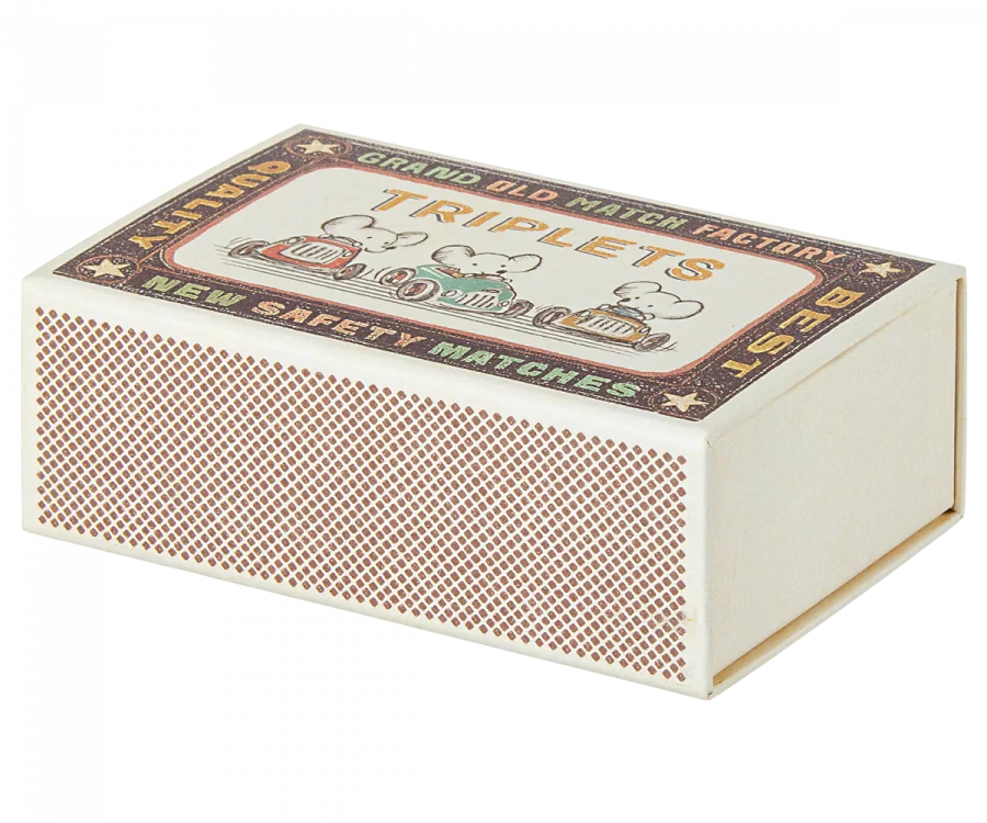 Maileg Baby Mice Triplets In Matchbox 2 Maileg Baby Mice Triplets In Matchbox - Image 2