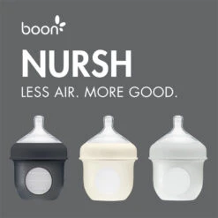Boon Nursh Bottle | 0+ Months -Tiny Baby Essentials Store Boon Nursh silicone baby bottles for0 babies