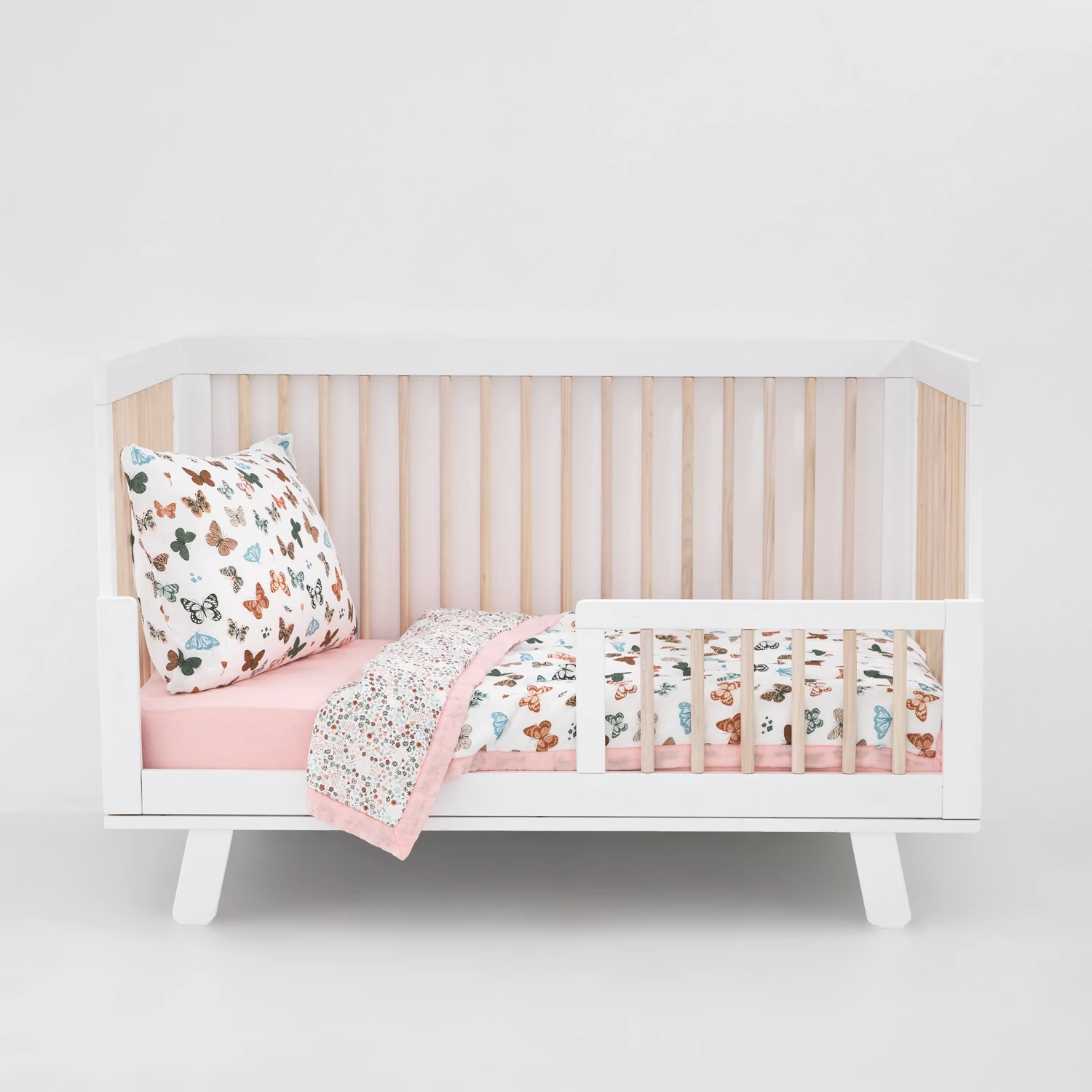 Cotton Muslin Toddler Bedding 3 Piece Set - Butterflies 1 Cotton Muslin Toddler Bedding 3 Piece Set - Butterflies
