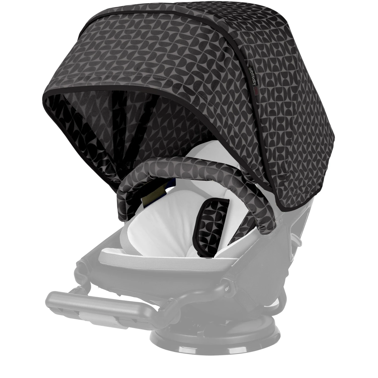 Orbit Baby Stroller Canopy In Mosaic Black 1 Orbit Baby Stroller Canopy In Mosaic Black