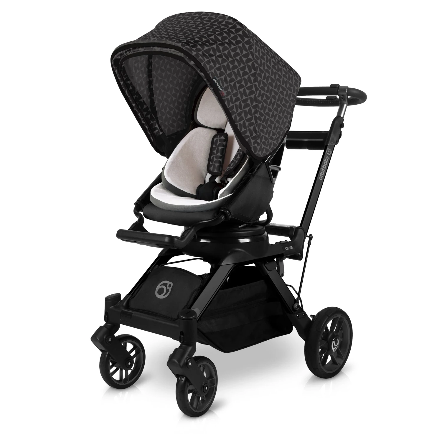 Orbit Baby Stroller Canopy In Mosaic Black 2 Orbit Baby Stroller Canopy In Mosaic Black - Image 2