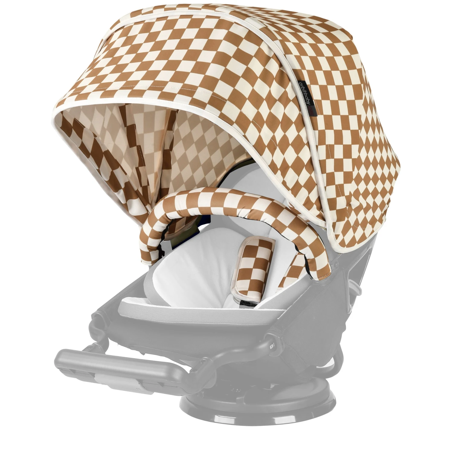 Orbit Baby Stroller Canopy In Chestnut Check 1 Orbit Baby Stroller Canopy In Chestnut Check