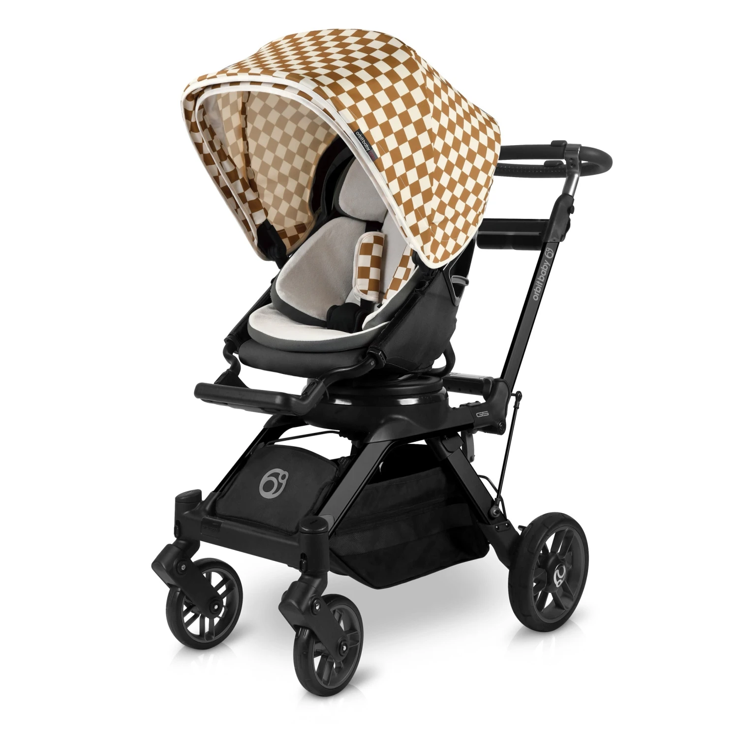 Orbit Baby Stroller Canopy In Chestnut Check 2 Orbit Baby Stroller Canopy In Chestnut Check - Image 2