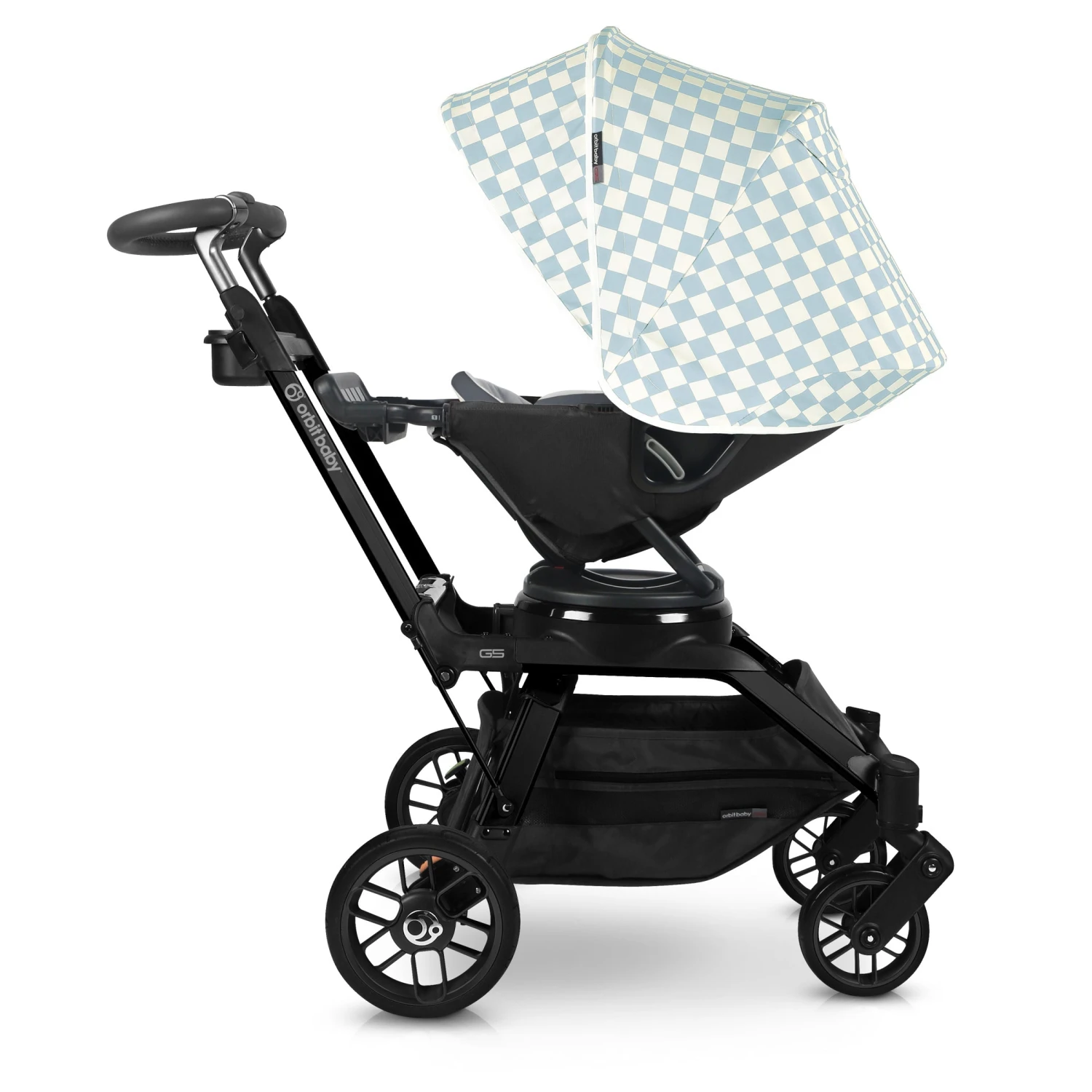 Orbit Baby Stroller Canopy In Checkered Surf Spray 3 Orbit Baby Stroller Canopy In Checkered Surf Spray - Image 3