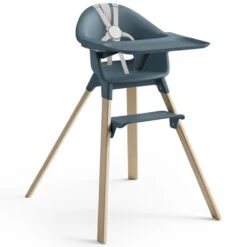 Stokke Clikk High Chair -Tiny Baby Essentials Store Clikk Tray Natural FjordBlue Harness Cnfg 2 eCom