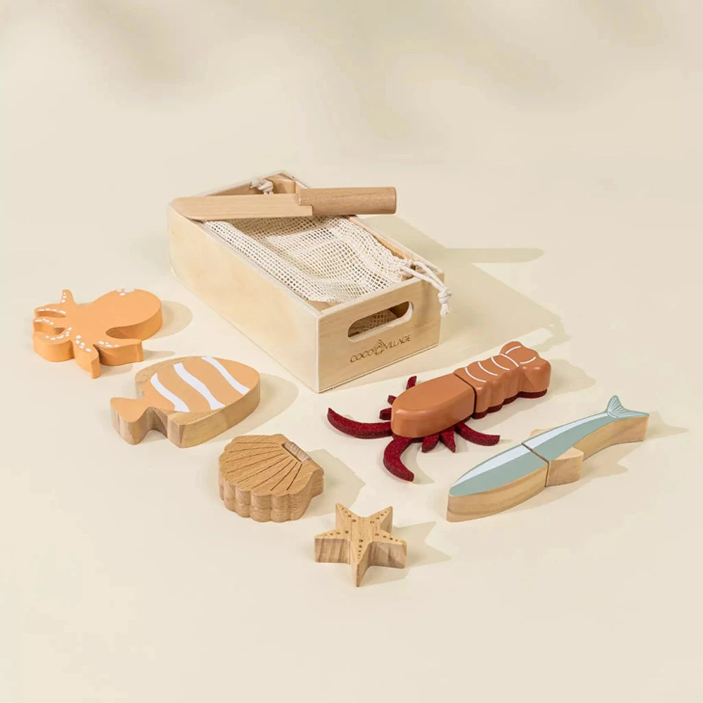 Wooden Grocery Playset | Meat And Fish 2 Wooden Grocery Playset | Meat And Fish - Image 2