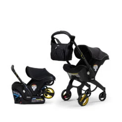 Doona Midnight Infant Car Seat And Stroller With Base -Tiny Baby Essentials Store Doona Midnight Combined 02