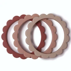 Mushie Flower Teether Bracelets 32 Mushie Flower Teether Bracelets -Tiny Baby Essentials Store FLOWER Rose Blush ShiftingSand 600x 0155d75a 1843 4de9 859a c93aff6ea430
