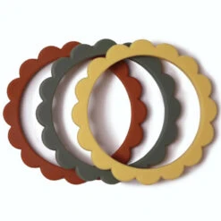 Mushie Flower Teether Bracelets