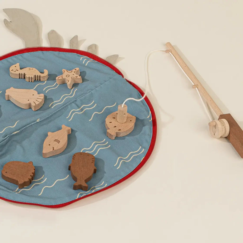 Wooden Fishing Game With Bag 2 Wooden Fishing Game With Bag - Image 2