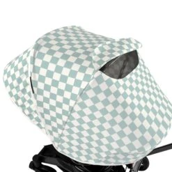 Orbit Baby Stroller Canopy In Checkered Surf Spray 7 Orbit Baby Stroller Canopy In Checkered Surf Spray -Tiny Baby Essentials Store G5 Stroller Canopy Surf Spray Checked 4
