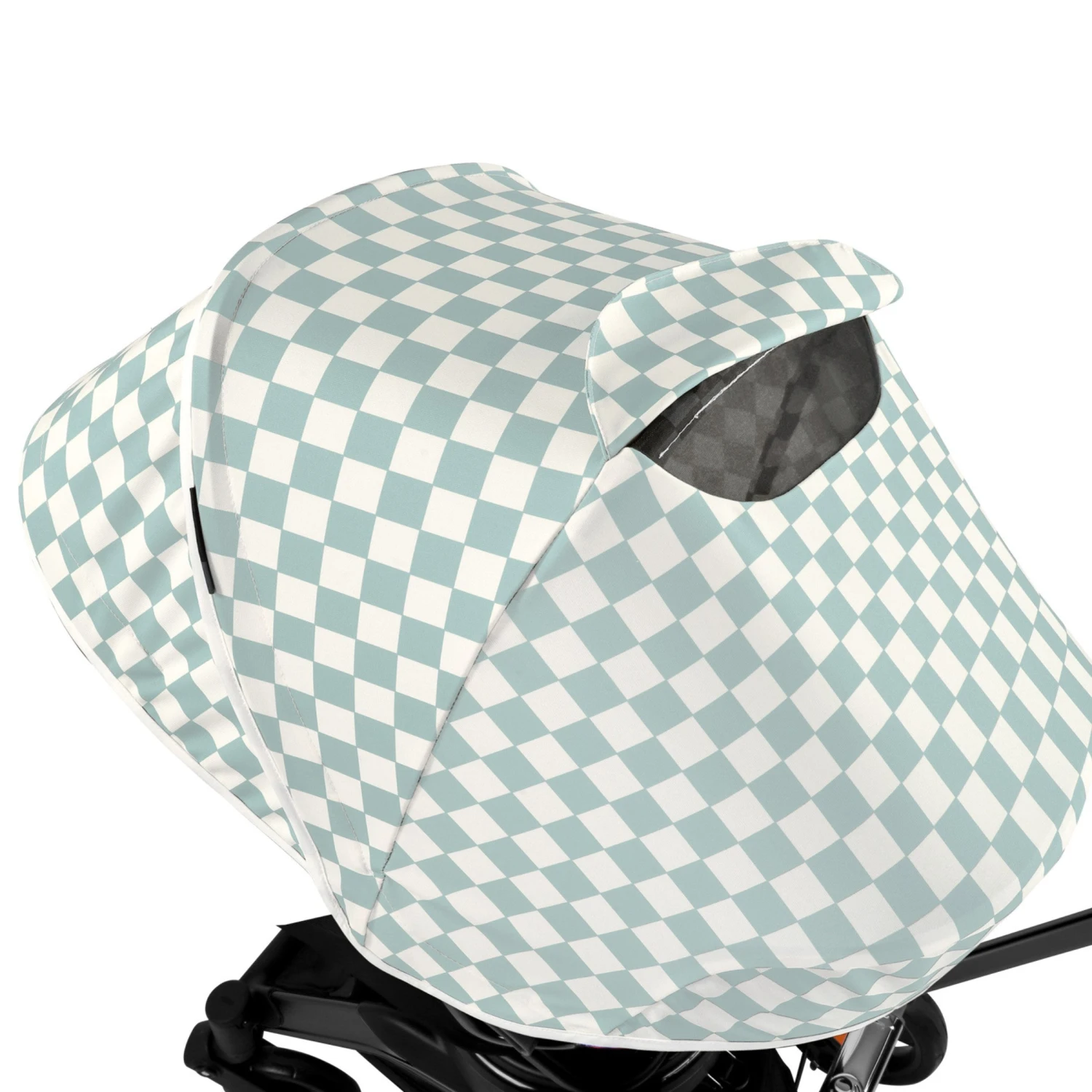 Orbit Baby Stroller Canopy In Checkered Surf Spray 4 Orbit Baby Stroller Canopy In Checkered Surf Spray - Image 4