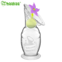 Haakaa Gen 2 Silicone Breast Pump With Suction Base 4 Oz And Silicone Flower Stopper Set -Tiny Baby Essentials Store GBHK023 P