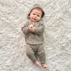 Knit Hoodie | Ash 11 Knit Hoodie | Ash -Tiny Baby Essentials Store GOUMIKIDSknithoodieashalt5